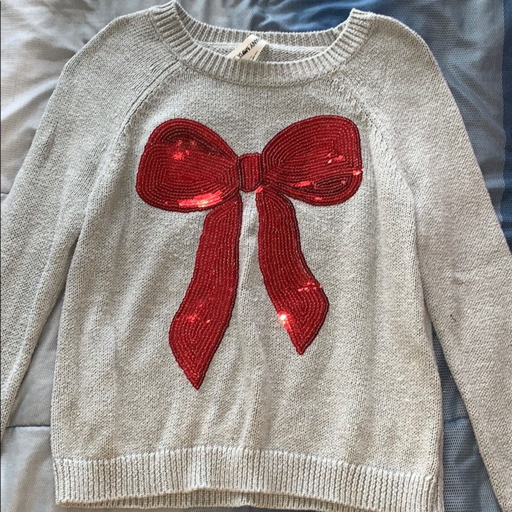 Red Bow Long Sleeve